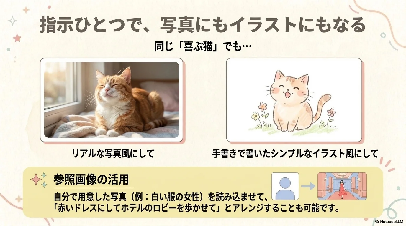 イラスト・写真風・参照画像の活用例