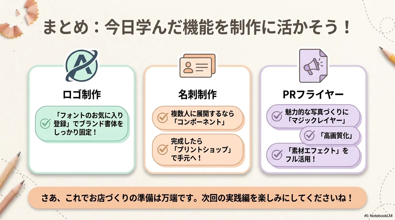前半の要点:制作の引き出しを増やす