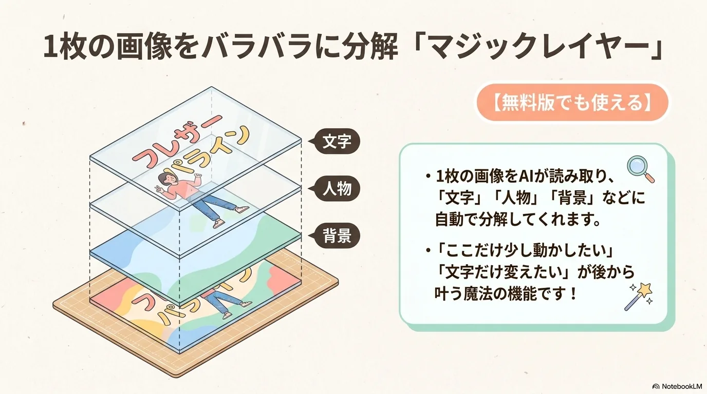 マジックレイヤーで画像の要素を分ける