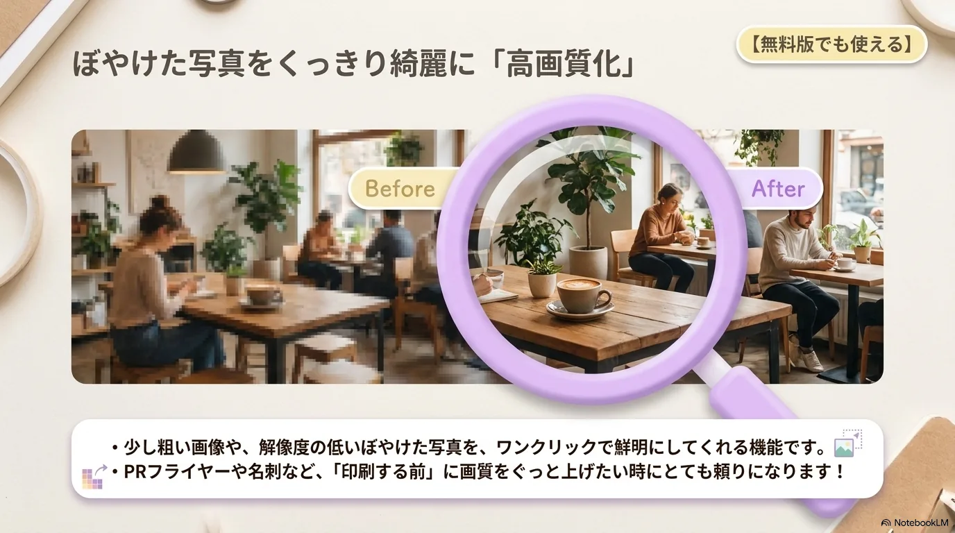 画像の高画質化機能を使うときの確認ポイント