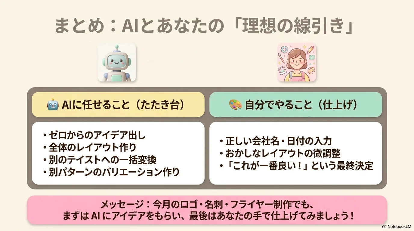 後半の要点:AIに任せる範囲を決める