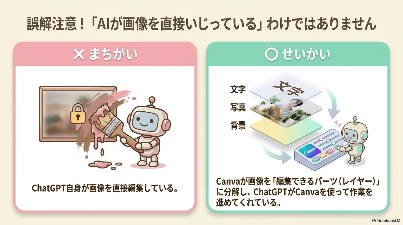 ChatGPT連携後にCanva側で確認する
