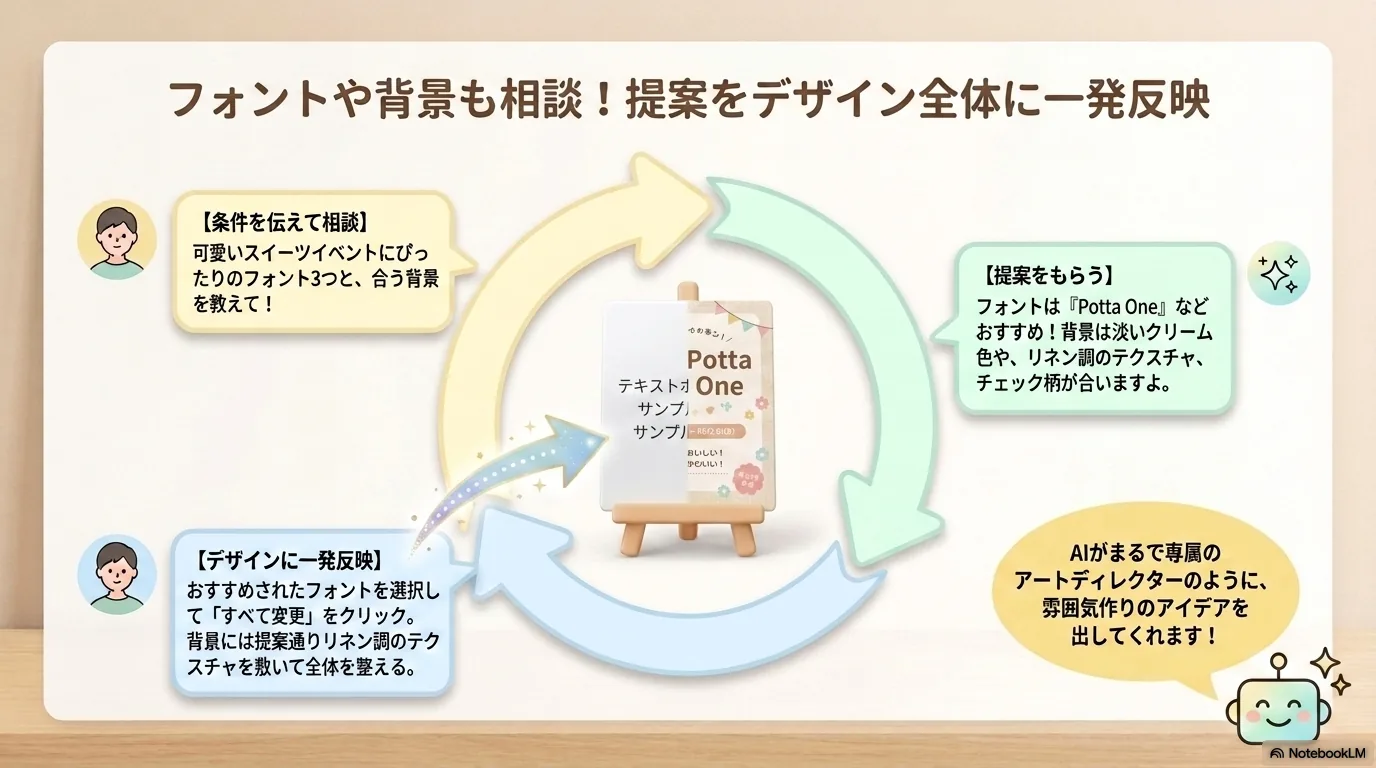 フォントと背景をAIに相談する