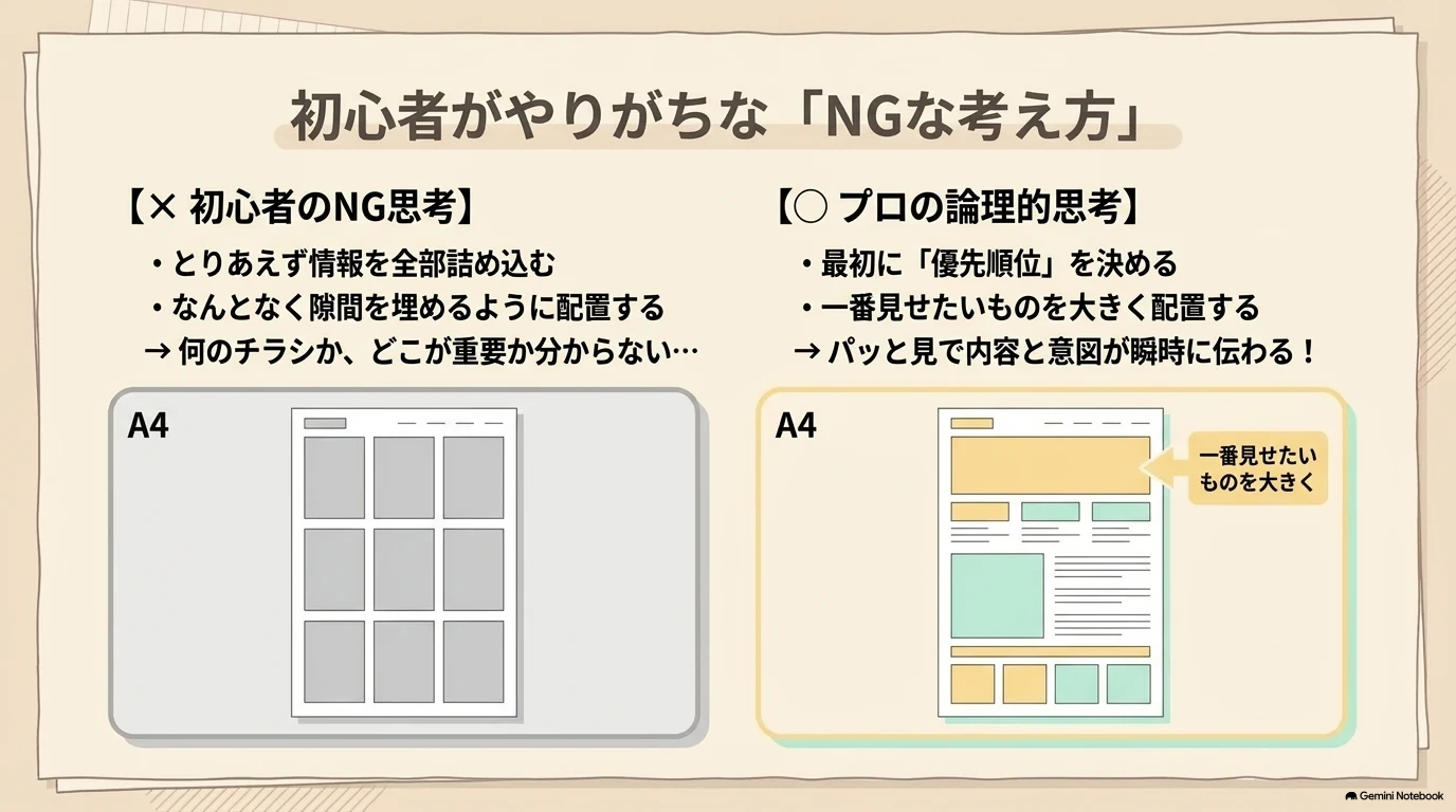 初心者がやりがちなチラシデザインのNG