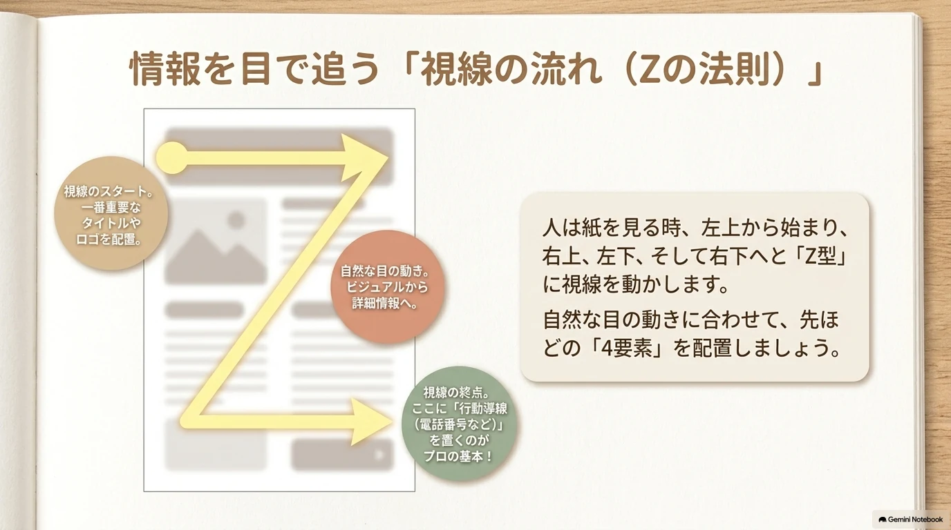 視線の流れZの法則