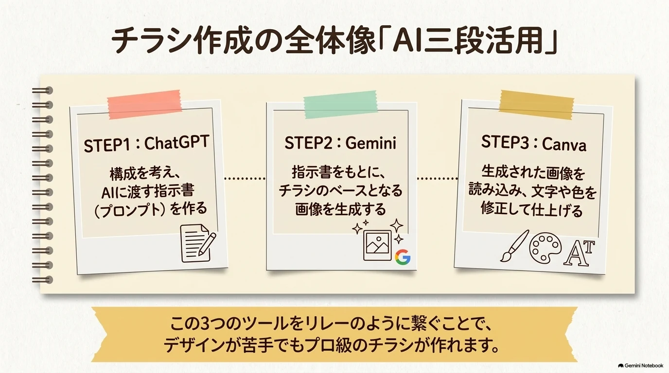 AI三段活用の全体像