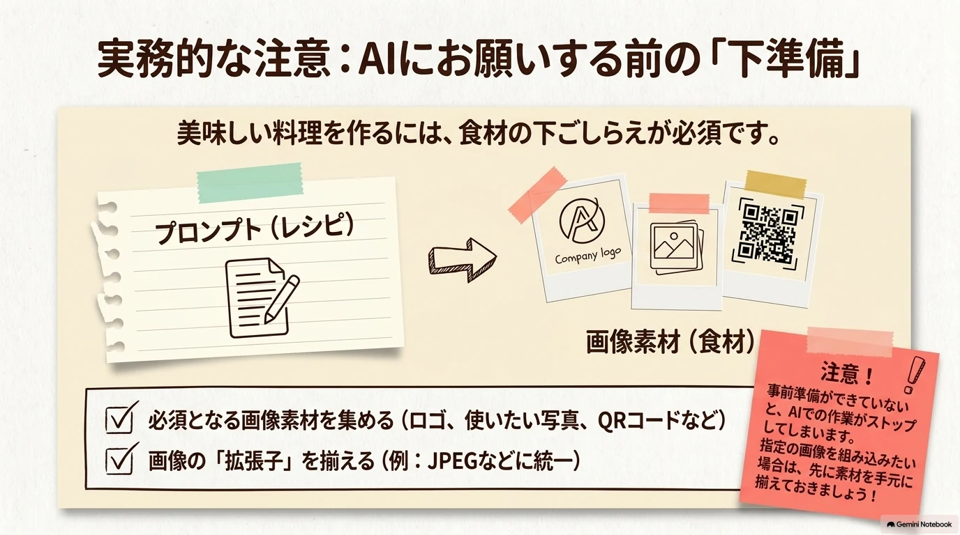AIにお願いする前の素材準備