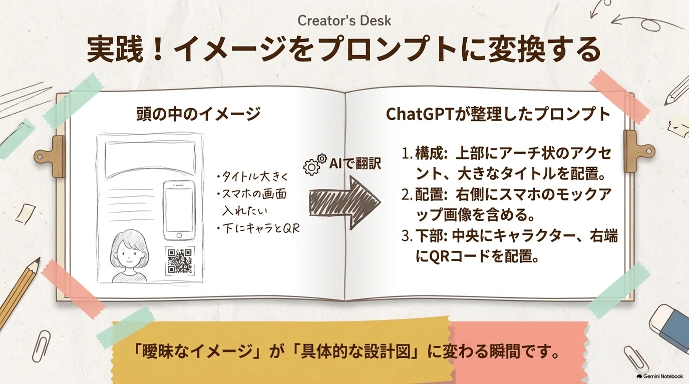イメージをプロンプトに変換する