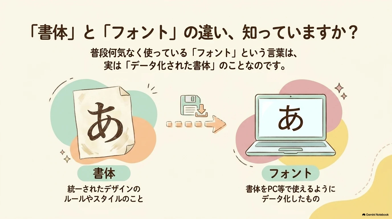 書体とフォントの違い