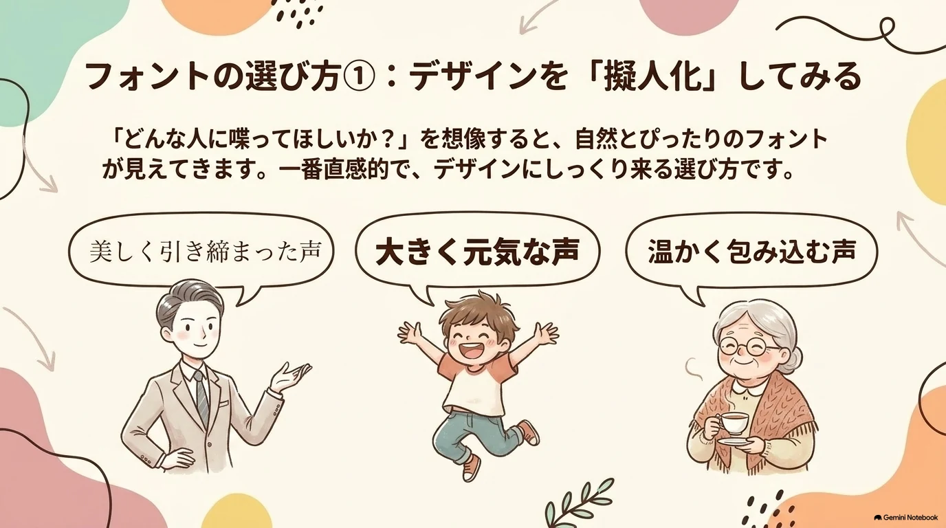 フォントを擬人化して選ぶ