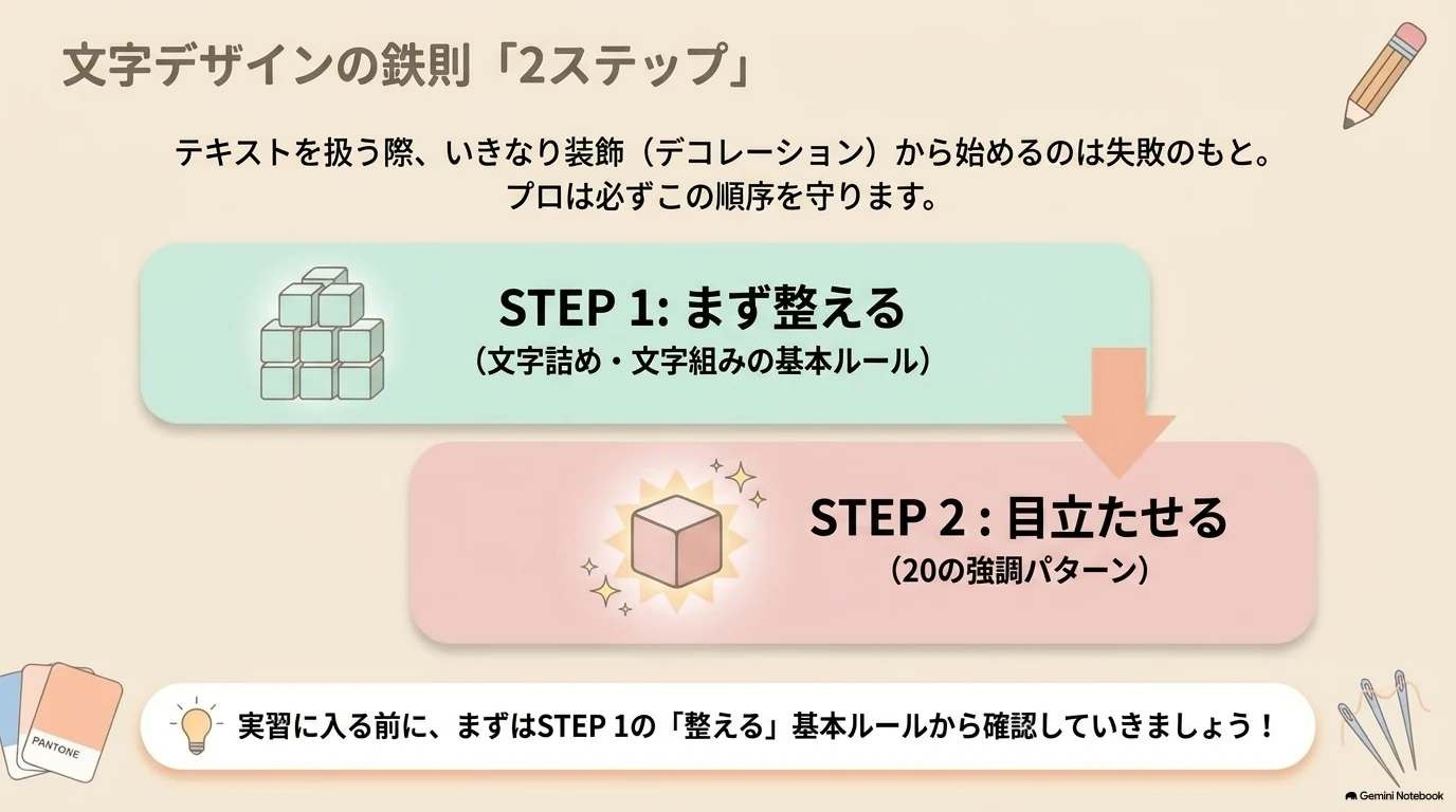 まず整える、そのうえで目立たせる2ステップ