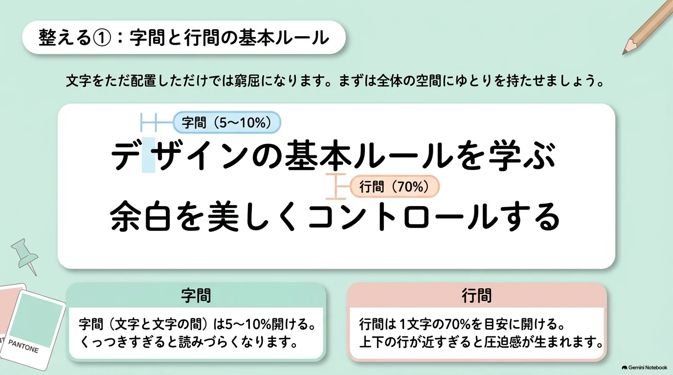 字間と行間を整える