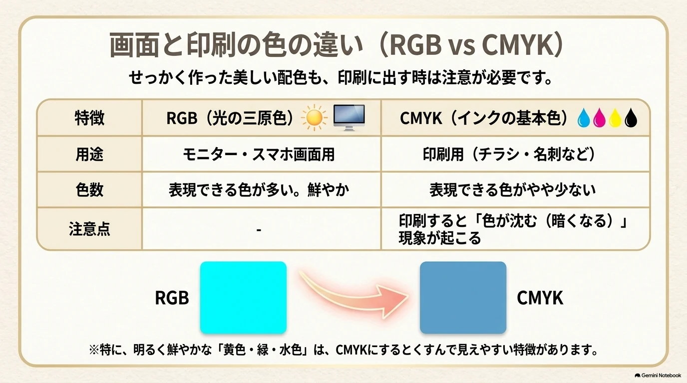 RGBとCMYKの違い