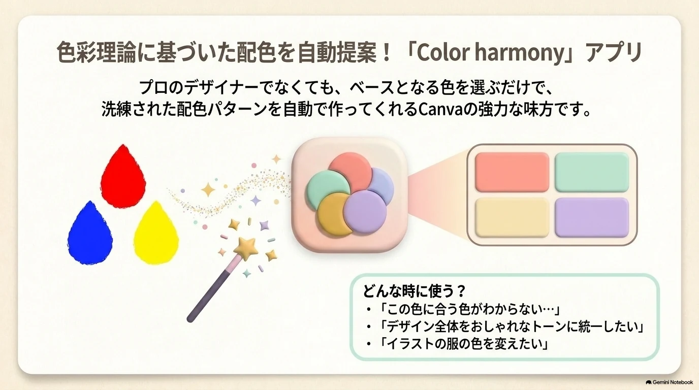Color harmonyアプリの紹介
