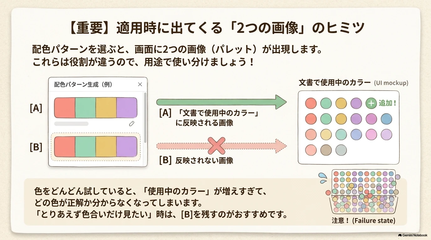 Color harmonyで出てくる2つの画像の違い