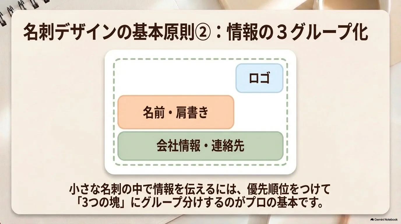 名刺情報を3グループに整理する