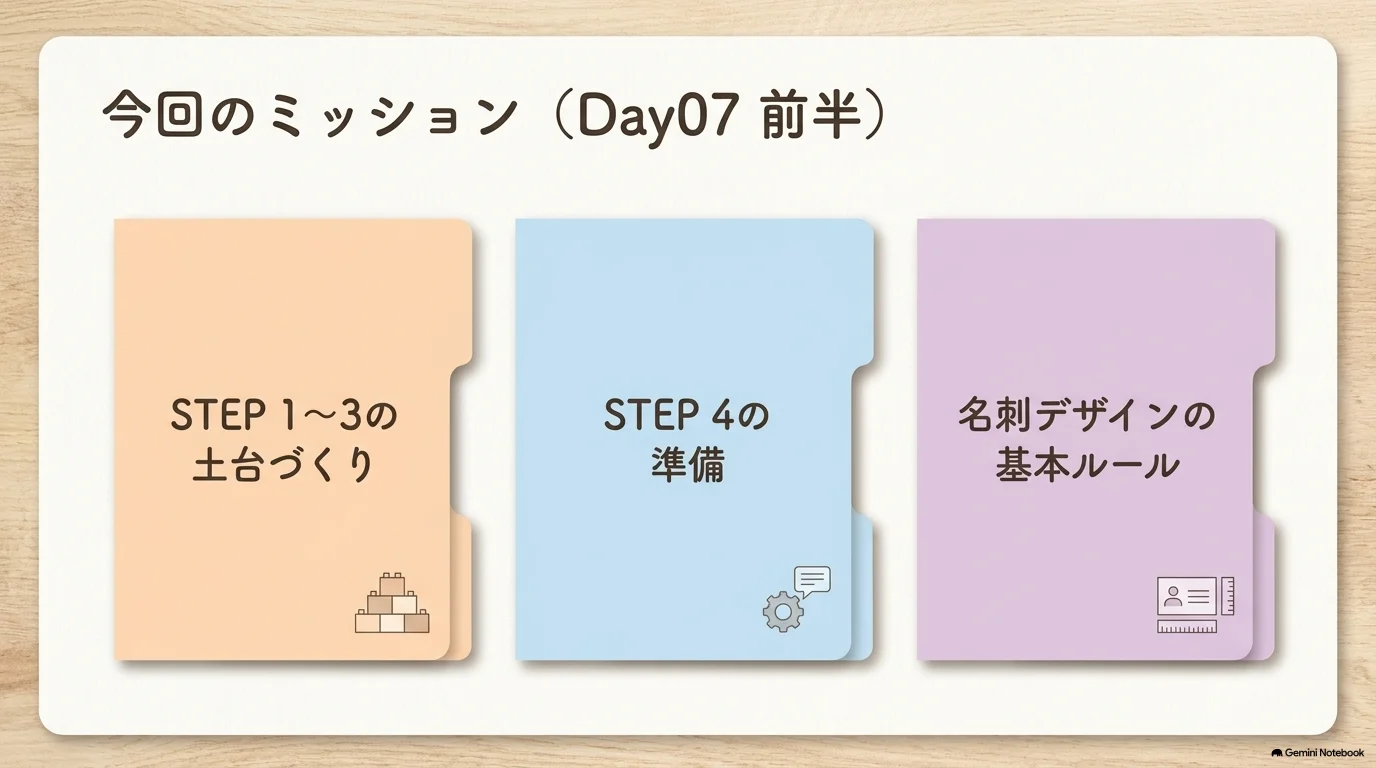 今回のミッションはSTEP1からSTEP4前半