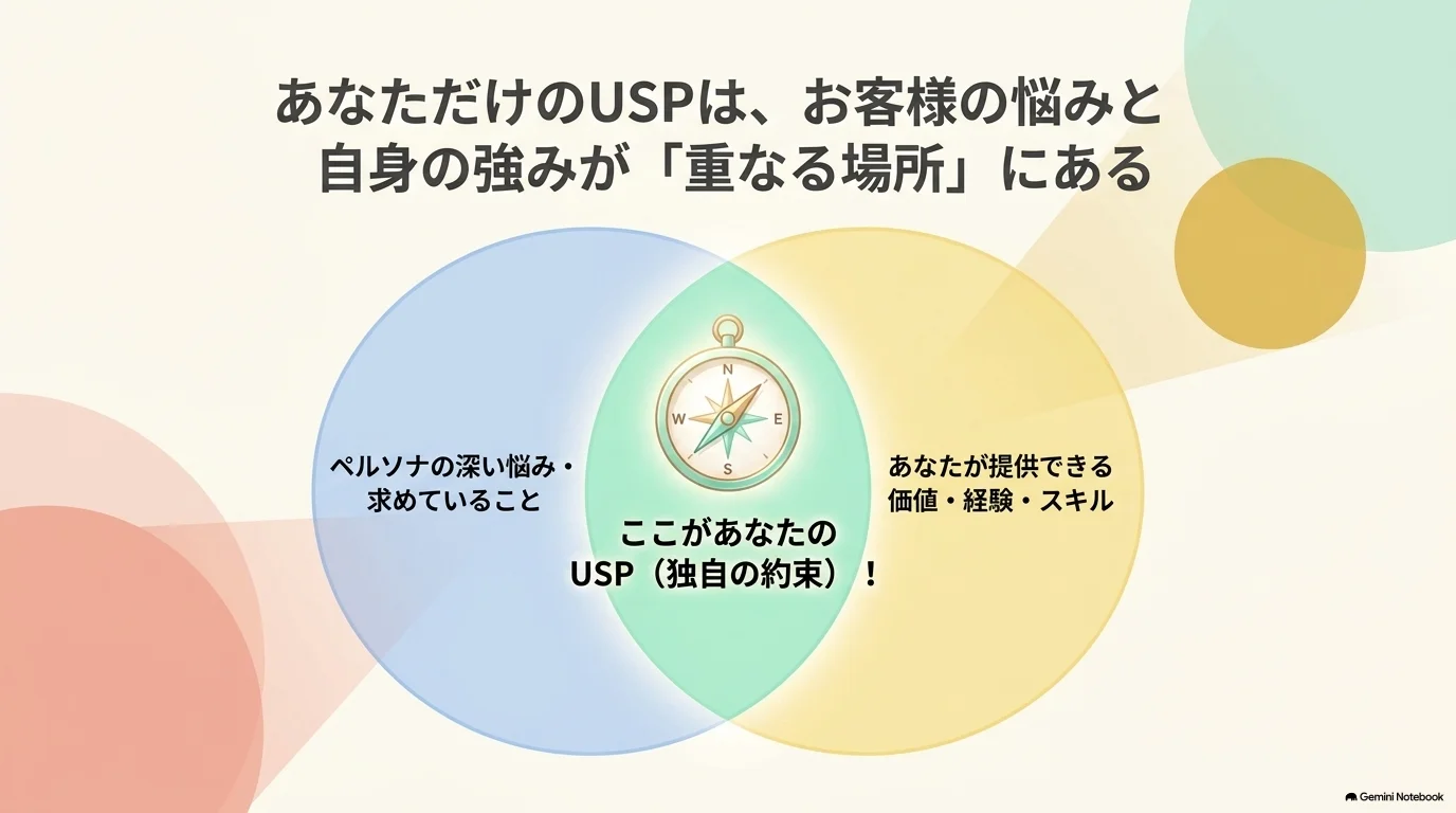 USPは悩みと自分の強みが重なる場所にある