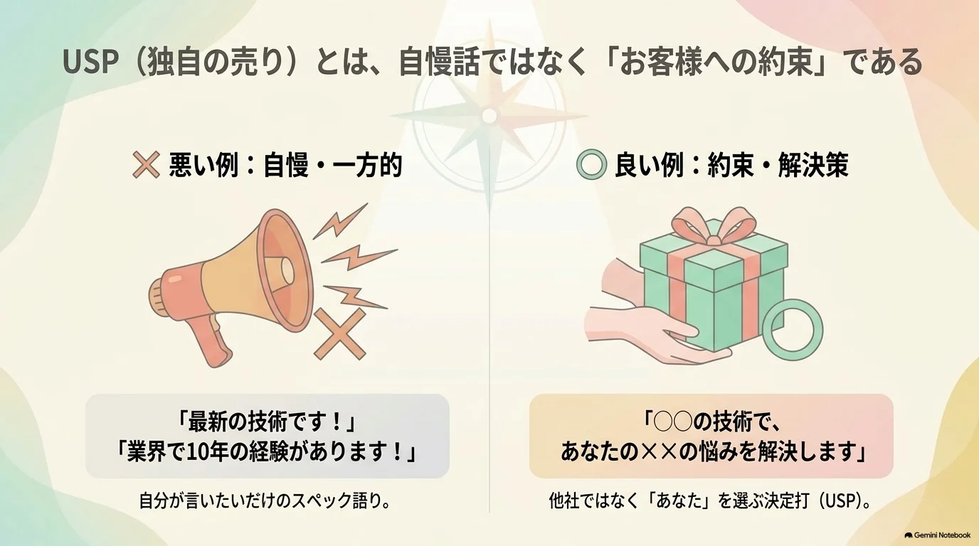 USPとは自慢話ではなくお客様への約束