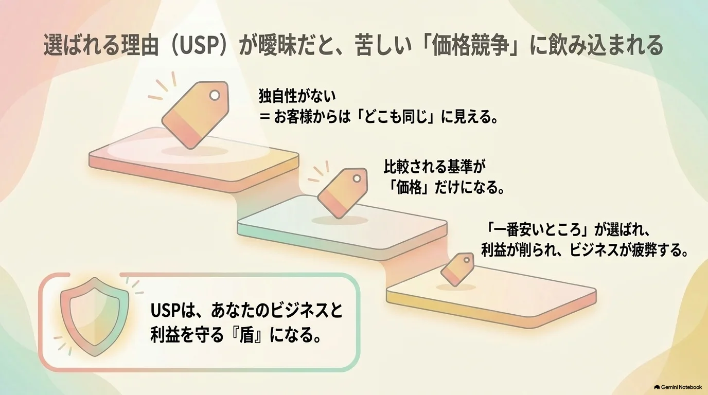 USPが曖昧だと価格競争に飲み込まれる