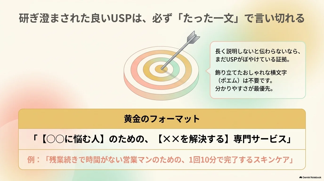 良いUSPはたった一文で言い切れる