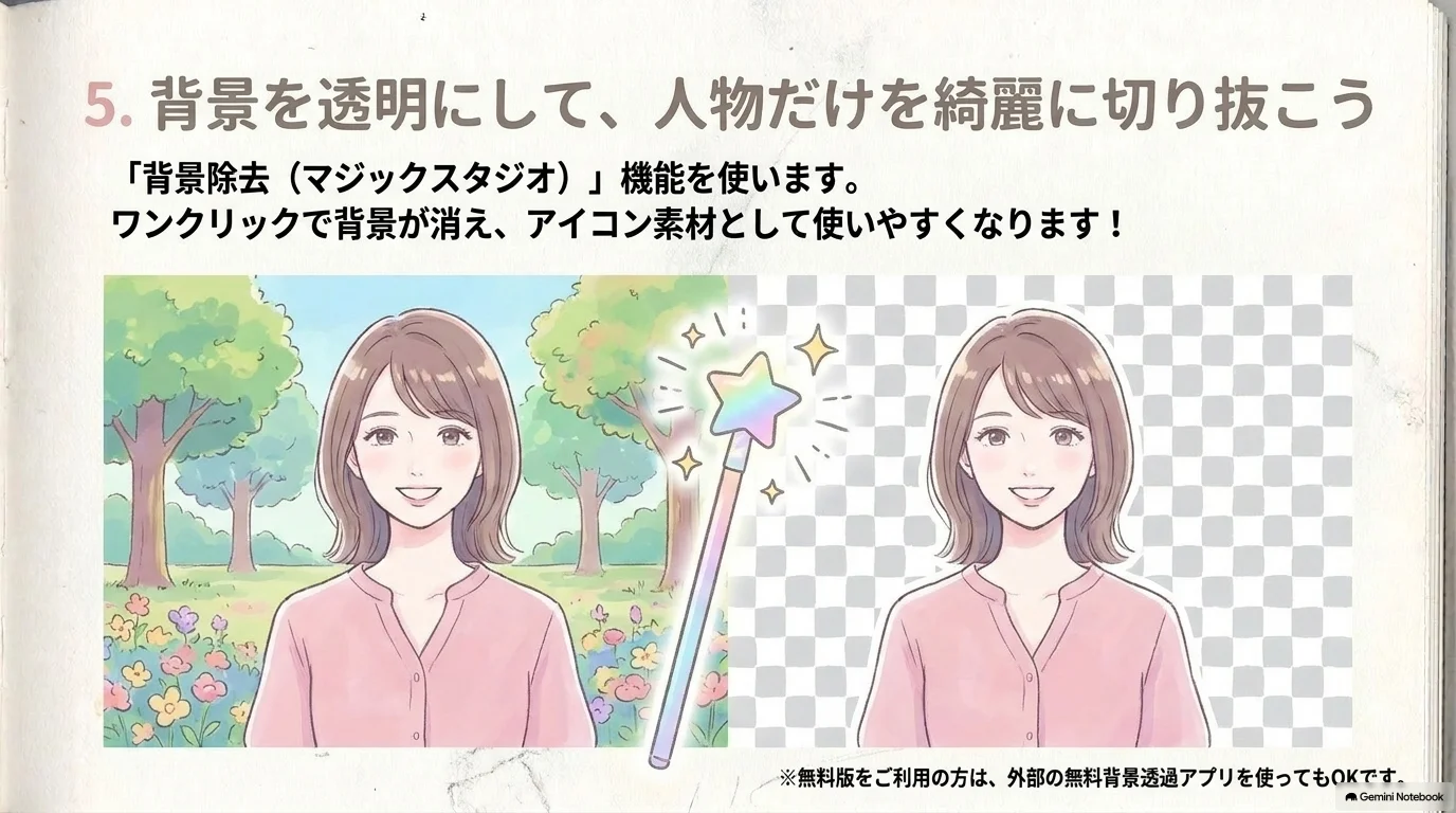 背景除去で人物を切り抜く