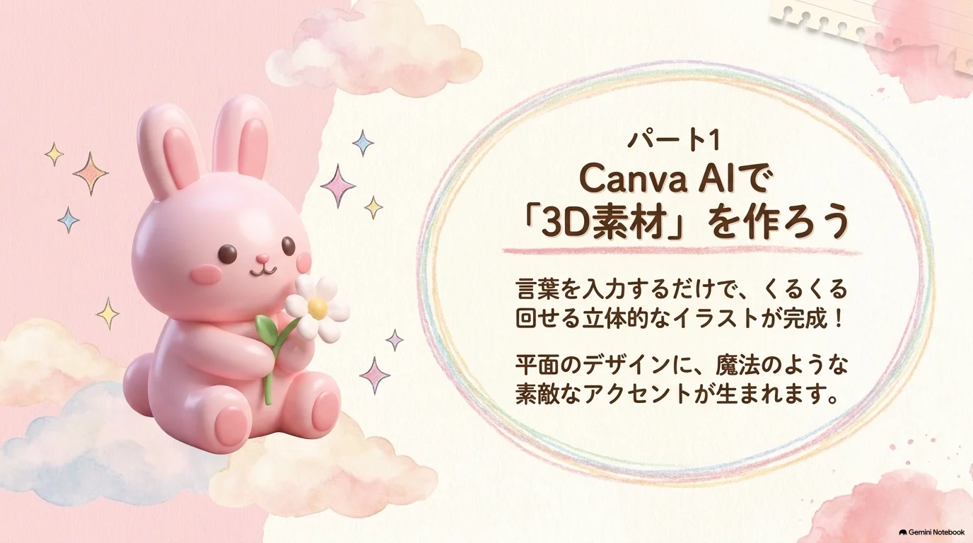 Canva AIで3D素材を作る4ステップ
