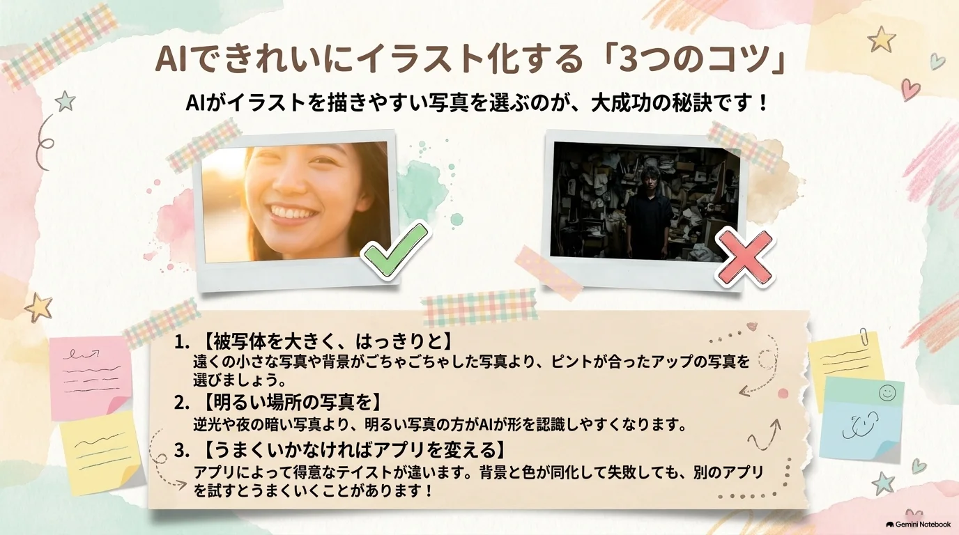 写真をきれいにイラスト化する3つのコツ