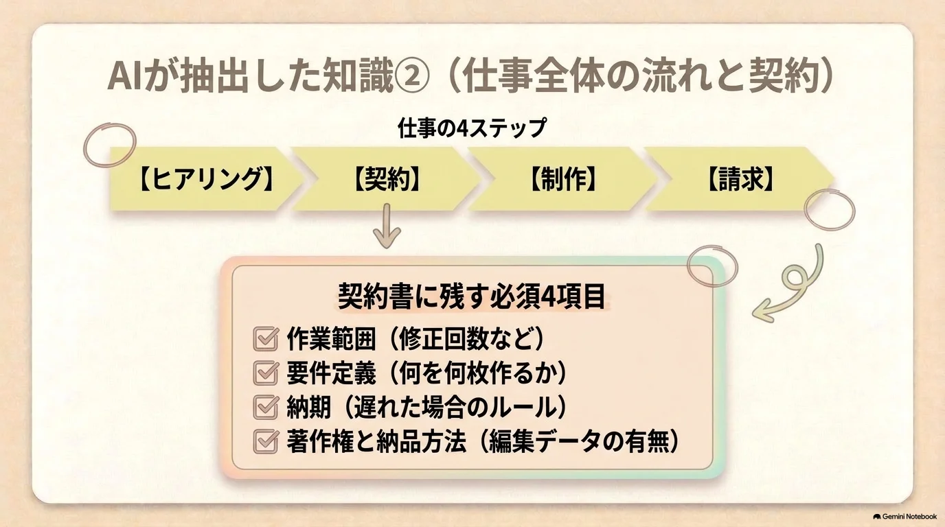 ヒアリング契約制作請求の4ステップ