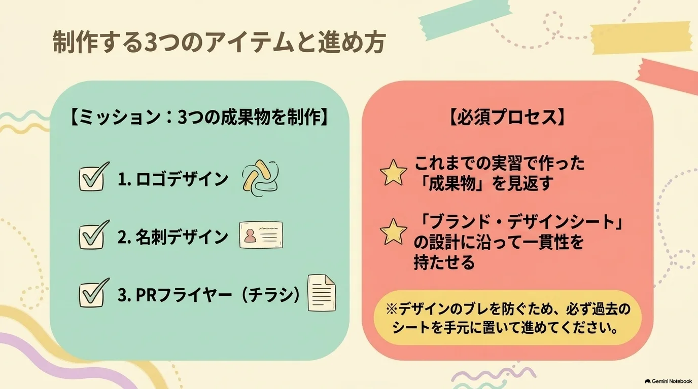 ブランドデザインシートに沿って制作する