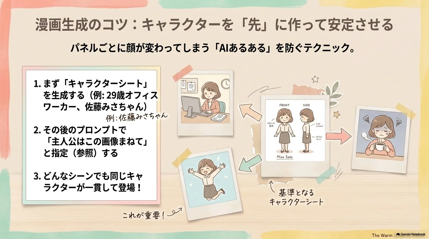 キャラクターを先に生成して参照させる