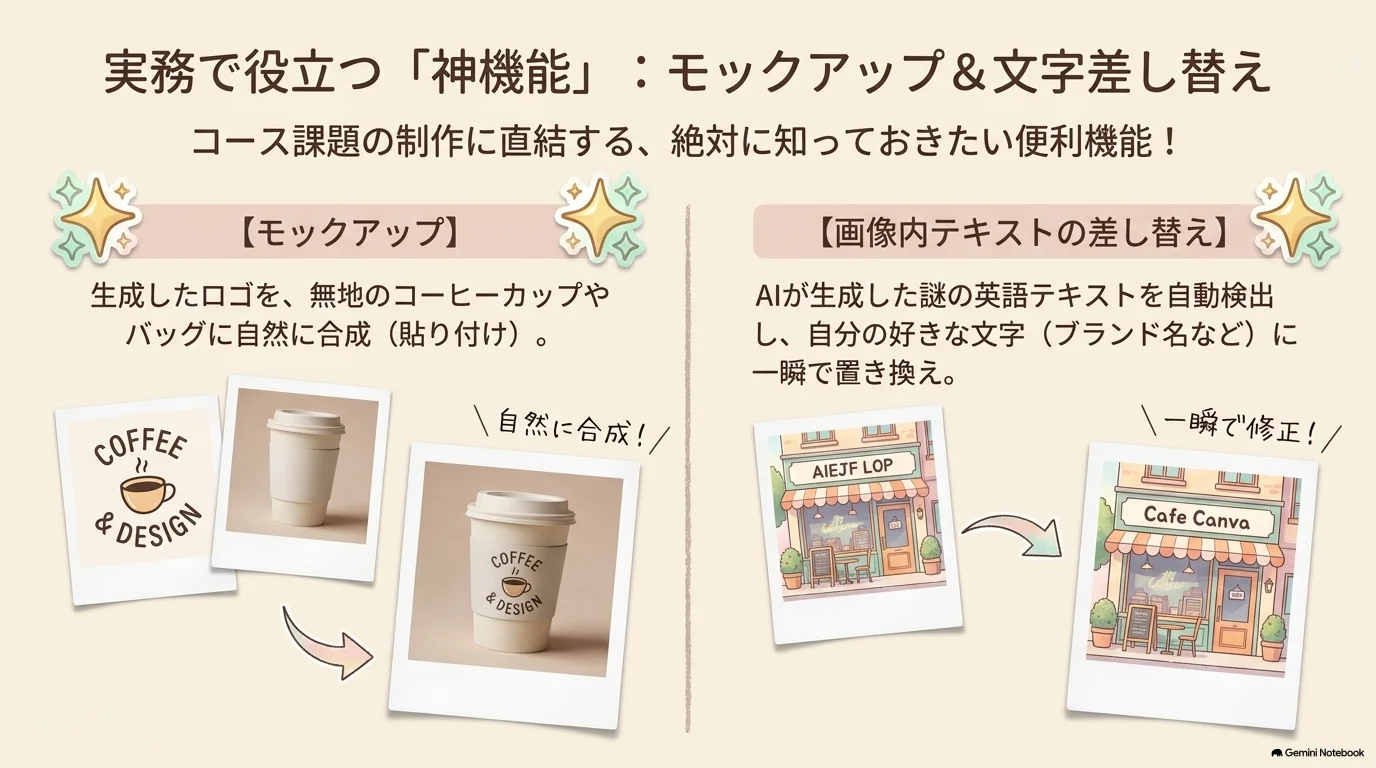 ロゴを商品へ合成し画像内テキストを差し替える