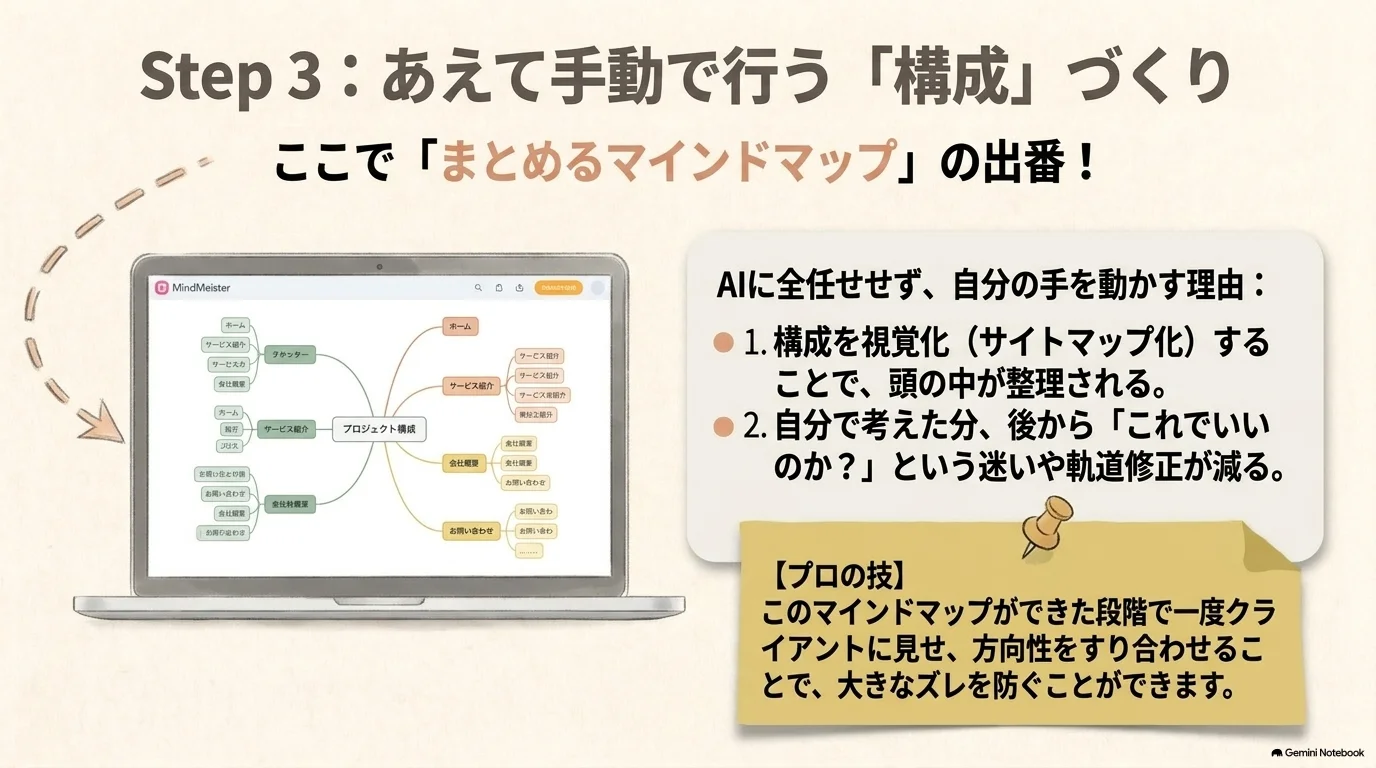 Step3：手動でマインドマップを作る