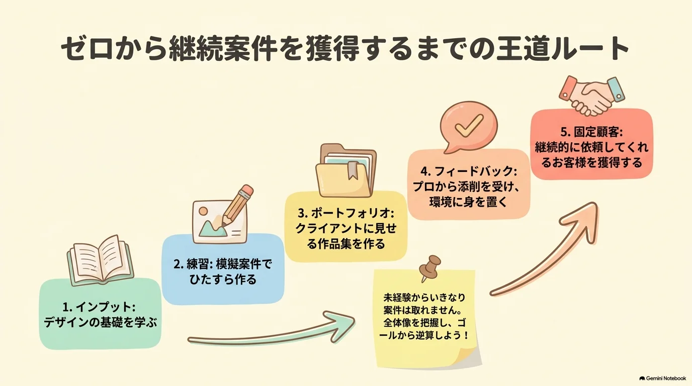 SNSデザインで継続案件を得る5ステップ