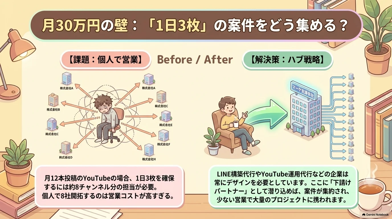 個人営業の限界とハブ戦略